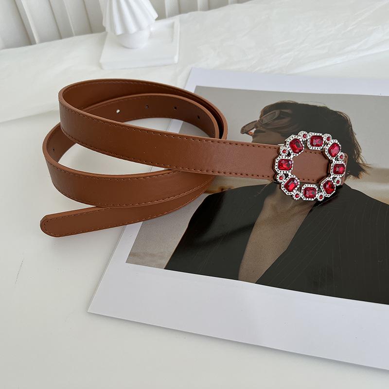 Unique Faux Womens Leather Belt With Sparkling Rhinestone Buckle For Wear Fashionable Camel Red
Unique Faux Womens Leather Belt With Sparkling Rhinestone Buckle For Wear Fashionable Camel Red