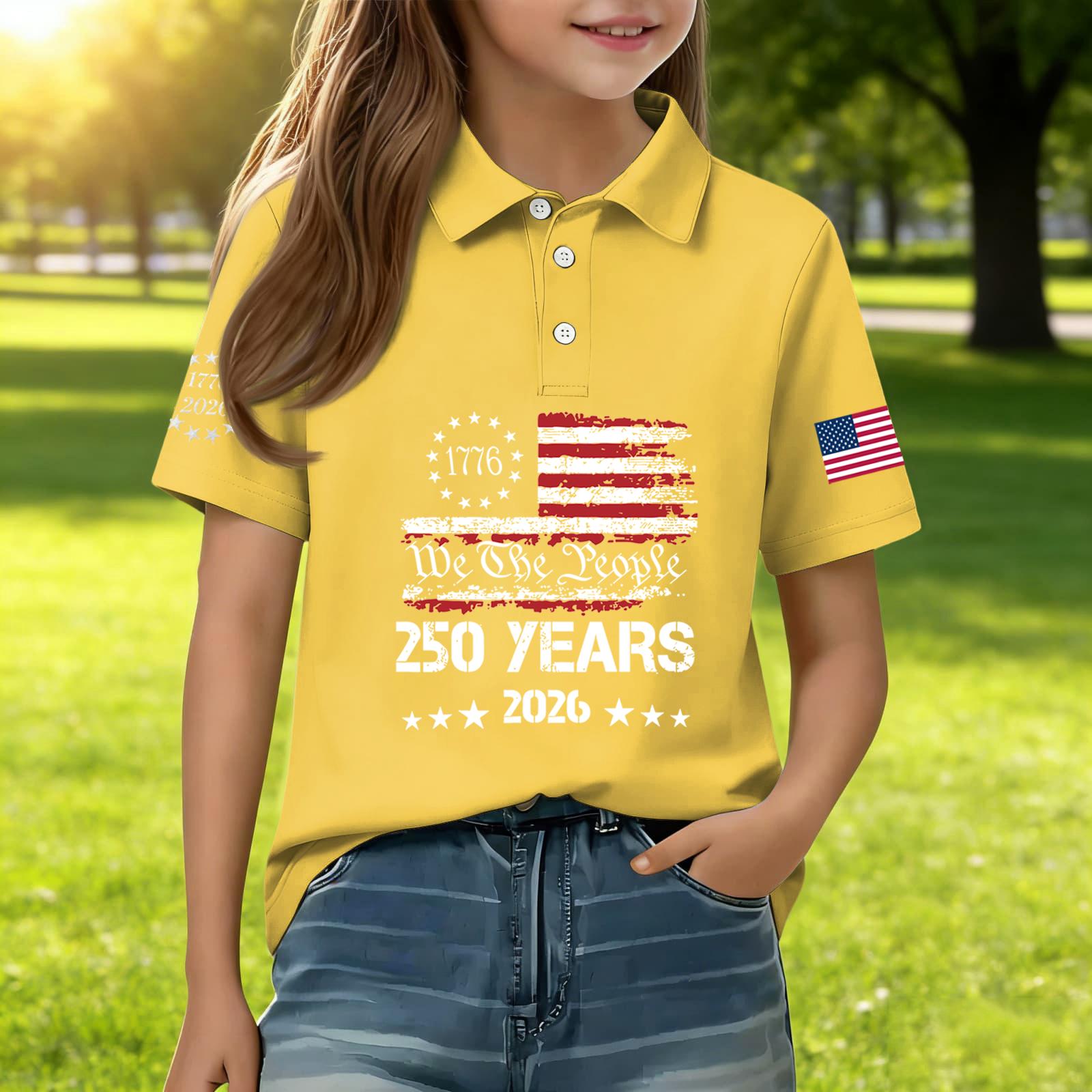 Kids Casual Short Sleeve T Shirt Independence Day Print Polo Shirt Lightweight Comfortable Summer Top for Boys Girls 160 жовтий
Kids Casual Short Sleeve T Shirt Independence Day Print Polo Shirt Lightweight Comfortable Summer Top for Boys Girls 160 жовтий