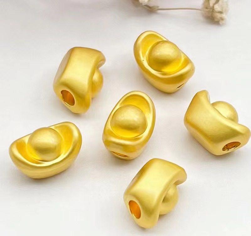 Gold-Plated Lucky Coin and Ingot Bead Bracelet Anklet DIY Accessory
Gold-Plated Lucky Coin and Ingot Bead Bracelet Anklet DIY Accessory