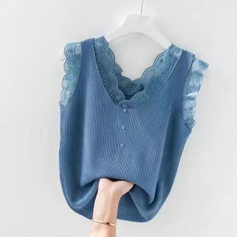 Мереживний майковий жилет для жінок вільного крою для верхнього та внутрішнього одягу, базове пальто, безрукавний жилет з нитками XL синій
Мереживний майковий жилет для жінок вільного крою для верхнього та внутрішнього одягу, базове пальто, безрукавний жилет з нитками XL синій