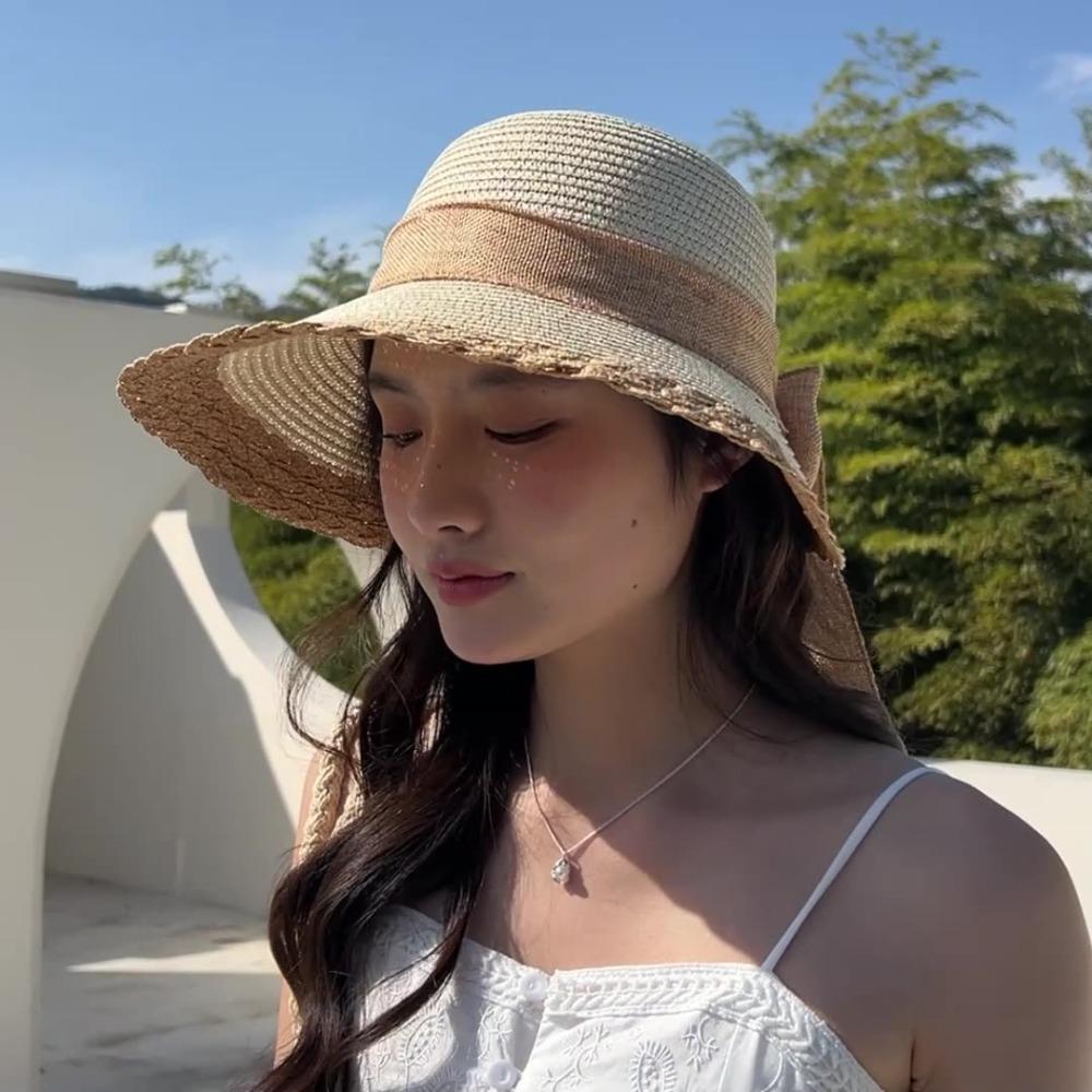 Portable Straw Weaving Beach Hat Hollow Out Bow Fisherman Cap Equestrian Hat Bucket Hat Hiking хакі
Portable Straw Weaving Beach Hat Hollow Out Bow Fisherman Cap Equestrian Hat Bucket Hat Hiking хакі