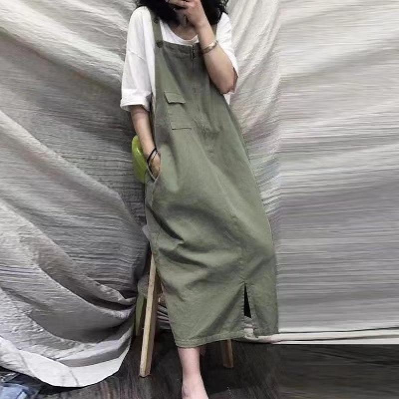 Korean/Japanese Retro Loose Mid-Length Strap Dress - Women s Slimming Fairy Style One Size зелёный
Korean/Japanese Retro Loose Mid-Length Strap Dress - Women s Slimming Fairy Style One Size зелёный