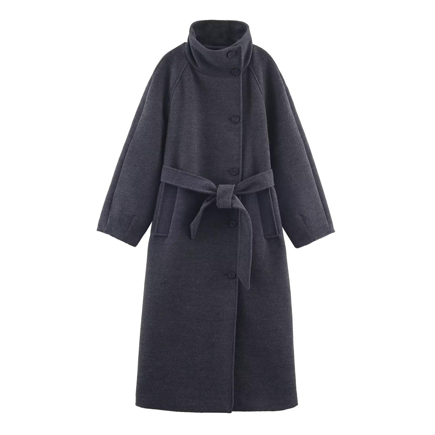 Women s Woolen Stand-Up Collar Belted Coat - Autumn/Winter Fashion, Single-Breasted, European and American Style Extra Small
Women s Woolen Stand-Up Collar Belted Coat - Autumn/Winter Fashion, Single-Breasted, European and American Style Extra Small