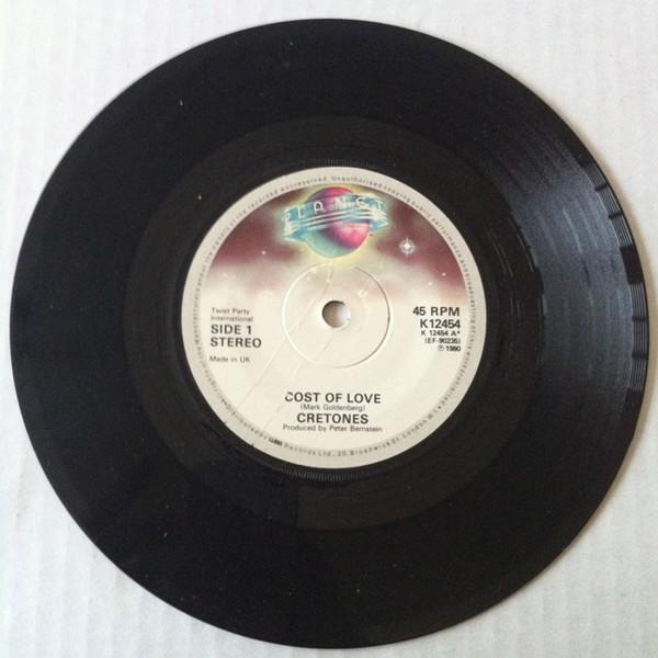 7inch Record CRETONES Cost Of Love K12454 Planet 1980 UK Rock Used
7inch Record CRETONES Cost Of Love K12454 Planet 1980 UK Rock Used