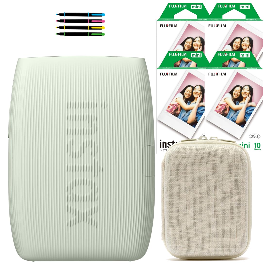 Fujifilm Instax Smartphone Printer instax mini Link3 Sage Green Case 40 Films Deco Pen of & & & (Set 7)
Fujifilm Instax Smartphone Printer instax mini Link3 Sage Green Case 40 Films Deco Pen of & & & (Set 7)