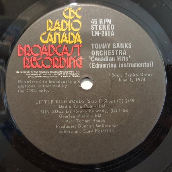 7inch Record TOMMY BANKS ORCHESTRA Canadian Hits Edmonton Instrumen LM251 CBC Radio Canad 1974 Canada Jazz Used
7inch Record TOMMY BANKS ORCHESTRA Canadian Hits Edmonton Instrumen LM251 CBC Radio Canad 1974 Canada Jazz Used