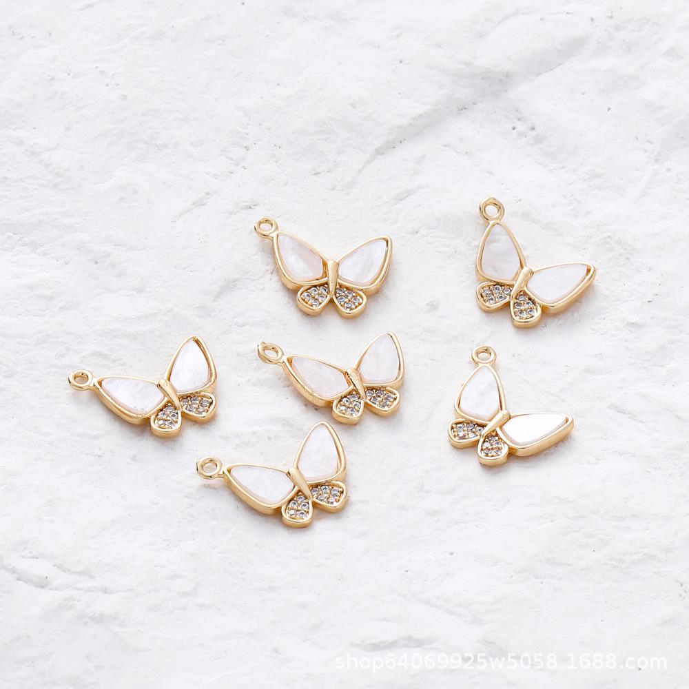 18K Gold Abalone Butterfly Pendant with Zirconium, DIY Necklace & Bracelet Charm 1 piece
18K Gold Abalone Butterfly Pendant with Zirconium, DIY Necklace & Bracelet Charm 1 piece