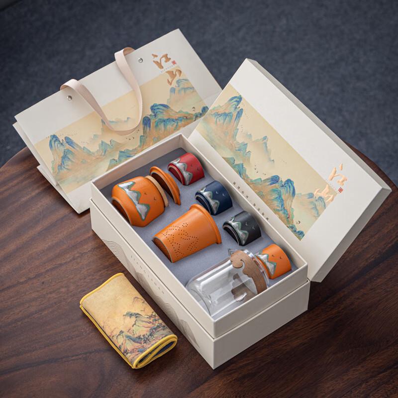 Changqi Imperial Palace Rivers & Mountains Pottery Tea Set
Changqi Imperial Palace Rivers & Mountains Pottery Tea Set