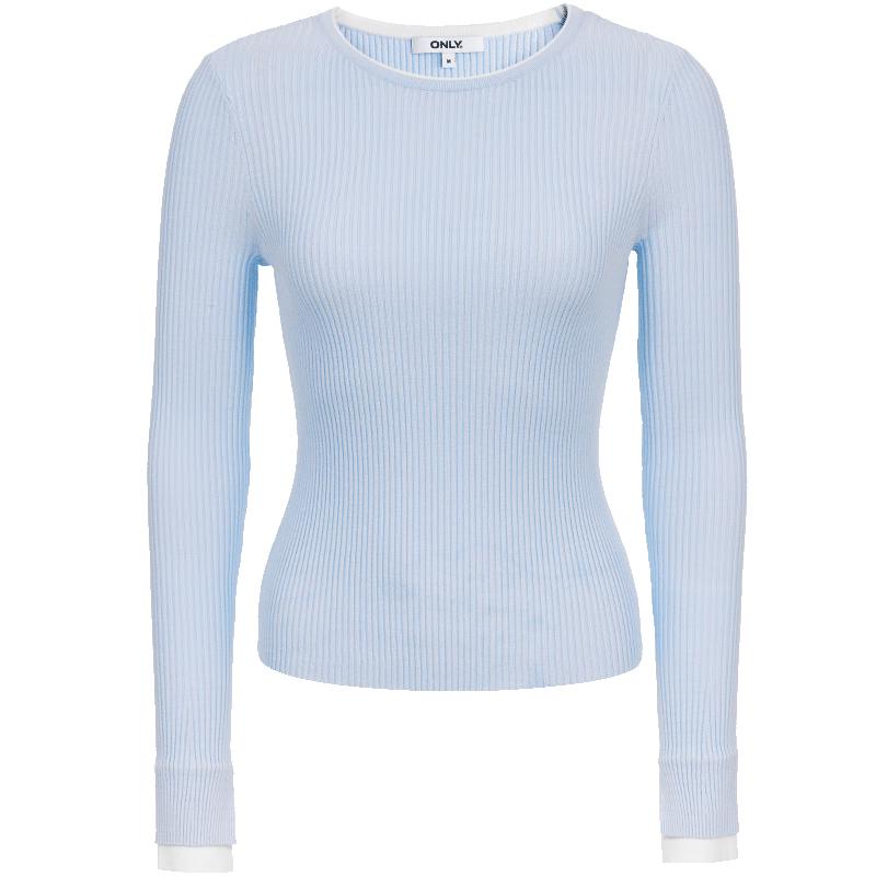 ONLY Women s Color Block Faux Two-Piece Flared Cuff Knit Top M
ONLY Women s Color Block Faux Two-Piece Flared Cuff Knit Top M