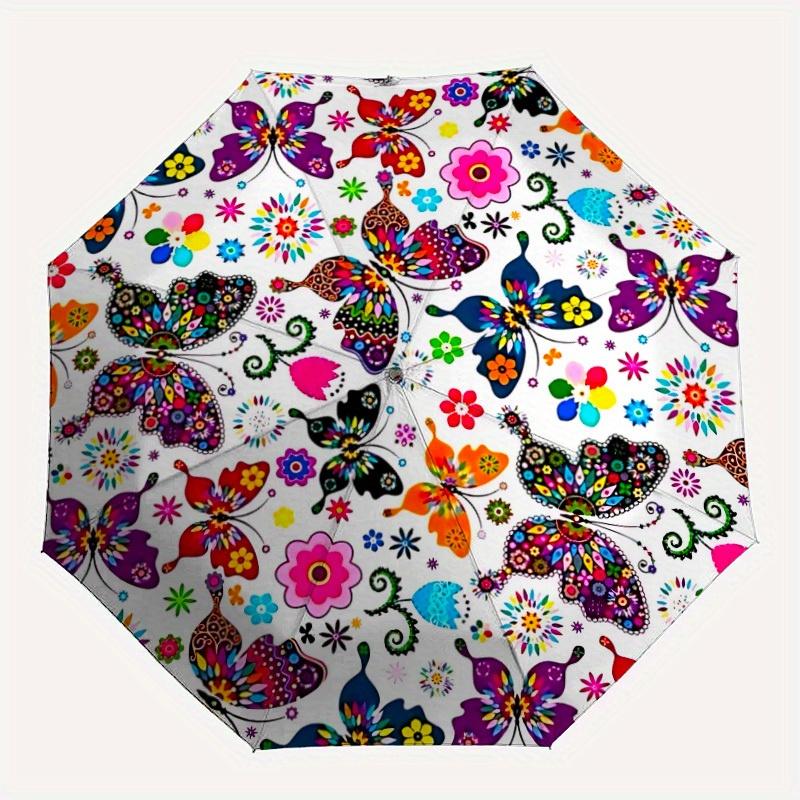 1pc Butterfly Mandala Automatic Opening/Closing Folding Umbrella with 101 Ribs, Plastic Handle, Windproof Portable Sunshade Umbrella Hallowe
1pc Butterfly Mandala Automatic Opening/Closing Folding Umbrella with 101 Ribs, Plastic Handle, Windproof Portable Sunshade Umbrella Hallowe