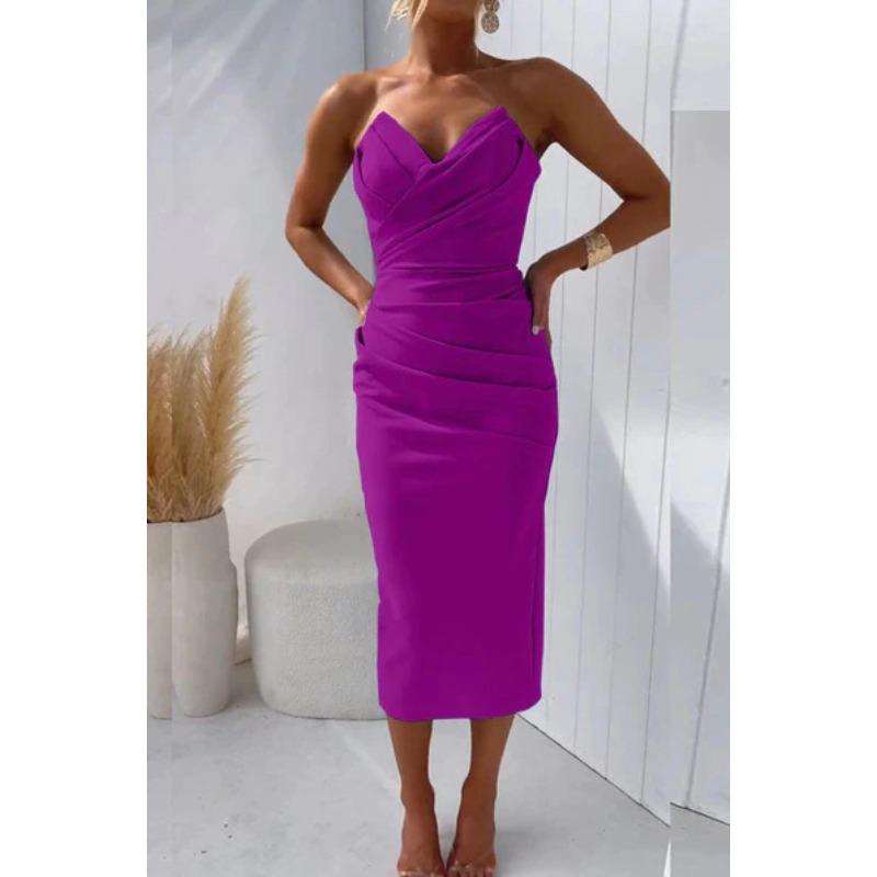 Independent Station Fashion Women s Clothing Sexy Elegant Tube Top Sleeveless Slits Solid Color Dress XL
Independent Station Fashion Women s Clothing Sexy Elegant Tube Top Sleeveless Slits Solid Color Dress XL