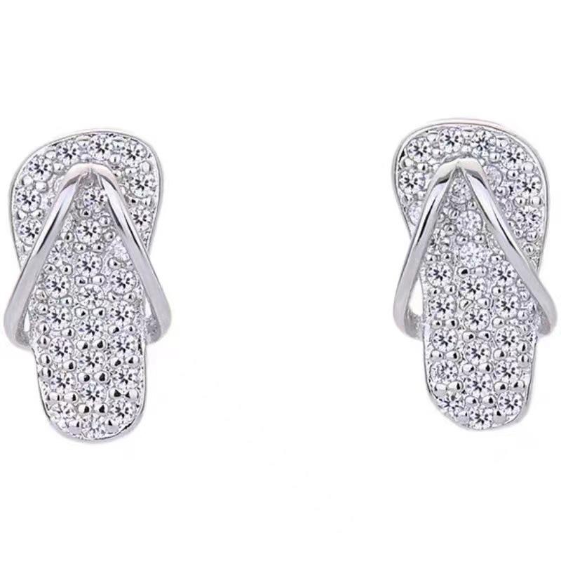 Temperament Silver Needle Personality Slippers Earrings, New Trendy Simple Small Cold Wind Internet celebrity earrings women срібний
Temperament Silver Needle Personality Slippers Earrings, New Trendy Simple Small Cold Wind Internet celebrity earrings women срібний
