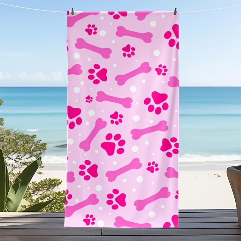 Cute Pink Dog Paw Beach Towel, Bone Print Quick Dry Absorbent Soft for Summer Travel Camping Bathroom Parents Day W40*H60(CM)
Cute Pink Dog Paw Beach Towel, Bone Print Quick Dry Absorbent Soft for Summer Travel Camping Bathroom Parents Day W40*H60(CM)