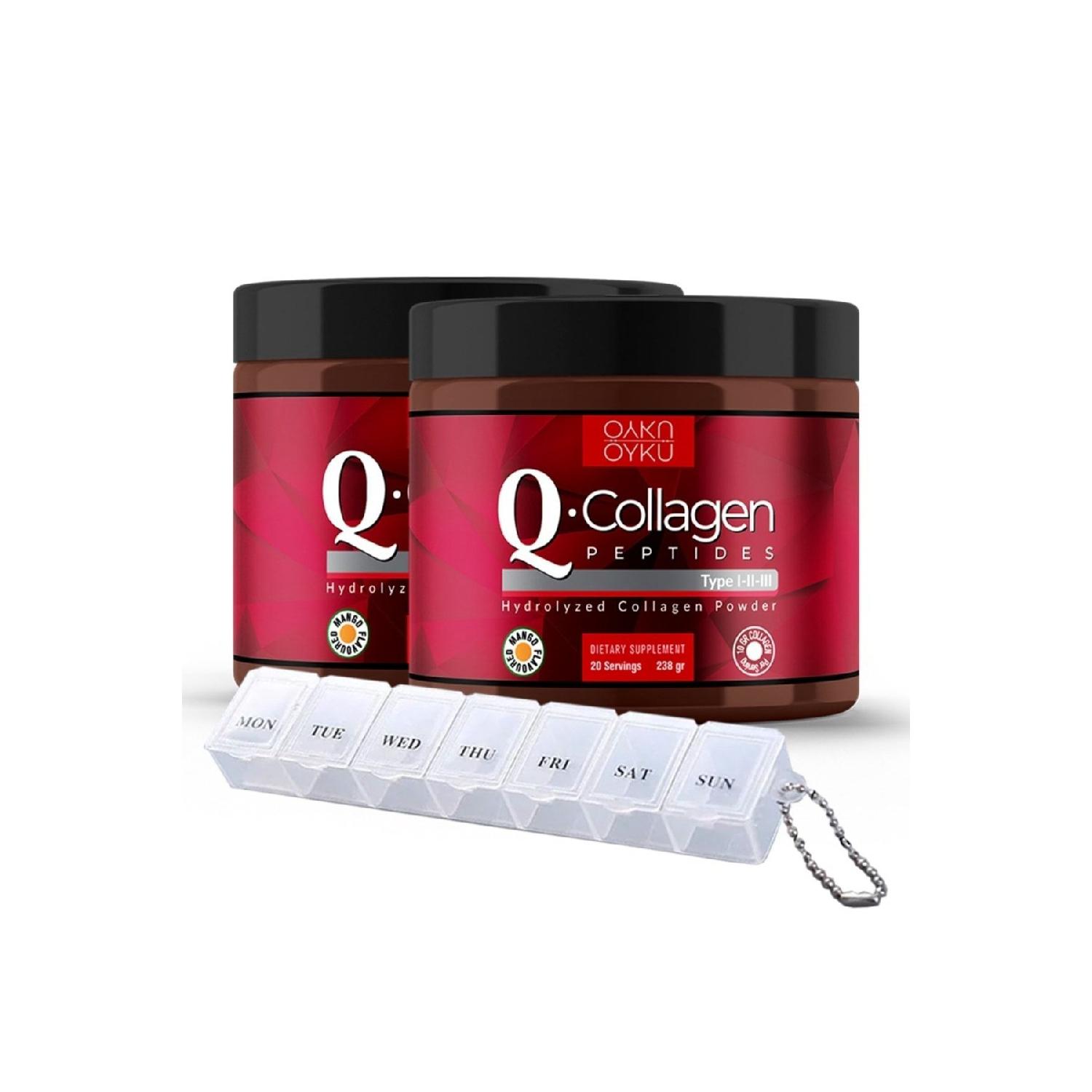 Q-collagen / Collagen / Collagen / Type 1-2-3 Vitamin C (238gr Powder) 2 Boxes / Drug Box Gift
Q-collagen / Collagen / Collagen / Type 1-2-3 Vitamin C (238gr Powder) 2 Boxes / Drug Box Gift
