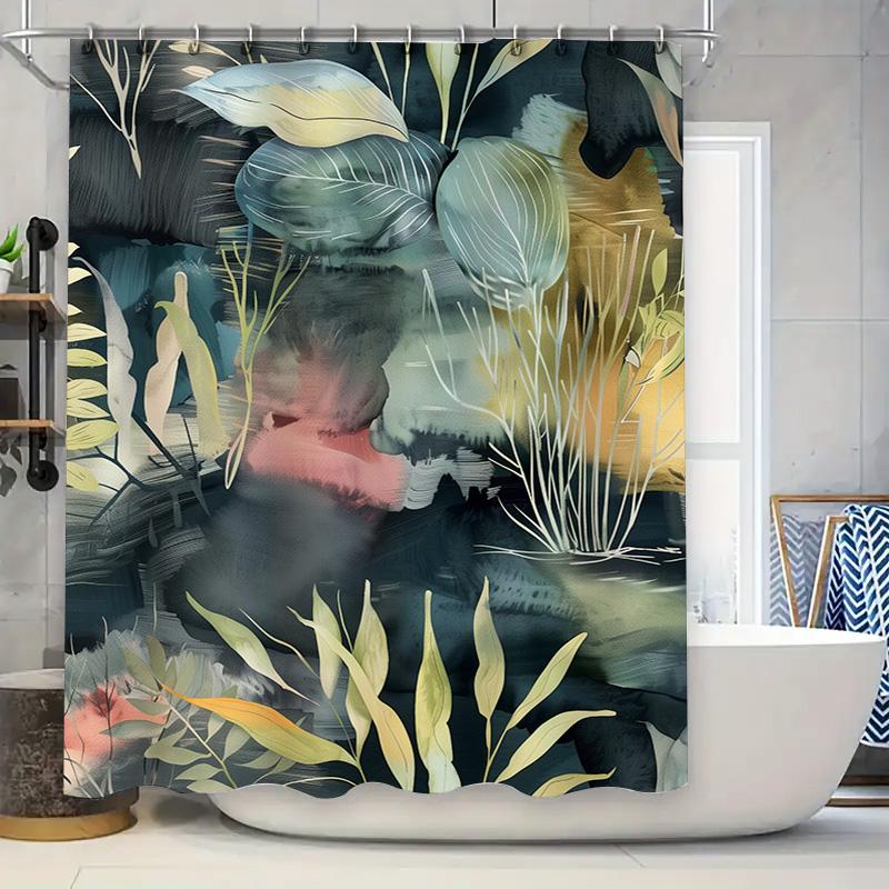 Vibrant Watercolor Floral Shower Curtain Set For Bathroom Decor Black Green Gold Pink White Abstract Modern Design Home Decorati W60H190(CM)-1 Pcs
Vibrant Watercolor Floral Shower Curtain Set For Bathroom Decor Black Green Gold Pink White Abstract Modern Design Home Decorati W60H190(CM)-1 Pcs