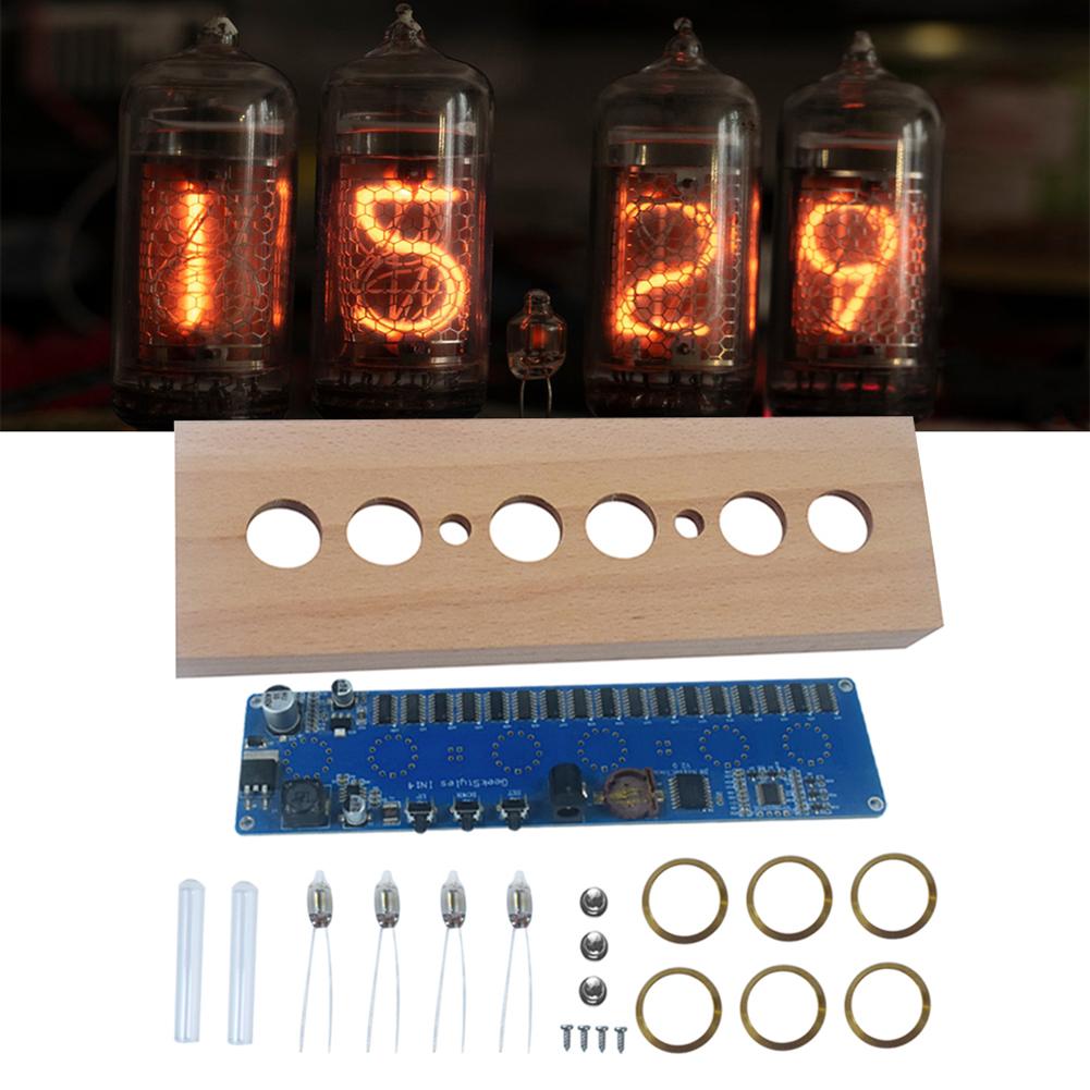 IN14 Wood Glow Tube Clock Kit Kit Монтажний комплект годинника Nixie Tube Digital LED Clock Circuit Board Electronic DIY Kit DC12V 1A for Experiments
IN14 Wood Glow Tube Clock Kit Kit Монтажний комплект годинника Nixie Tube Digital LED Clock Circuit Board Electronic DIY Kit DC12V 1A for Experiments