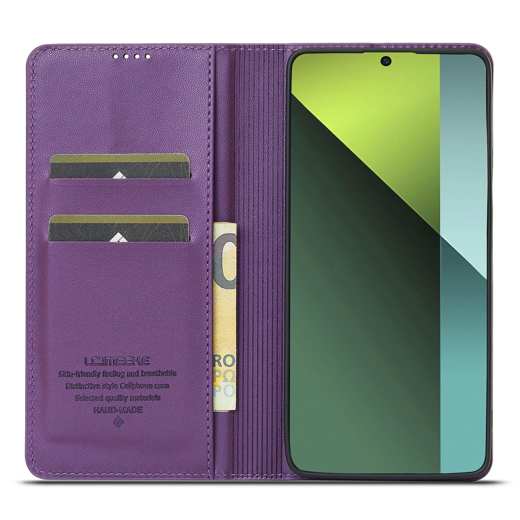 LC.IMEEKE L1 Series for Xiaomi Poco M6 Pro 4G/Redmi Note 13 Pro 4G Case PU Leather Wallet Stand Phone Cover Purple 
LC.IMEEKE L1 Series for Xiaomi Poco M6 Pro 4G/Redmi Note 13 Pro 4G Case PU Leather Wallet Stand Phone Cover Purple
