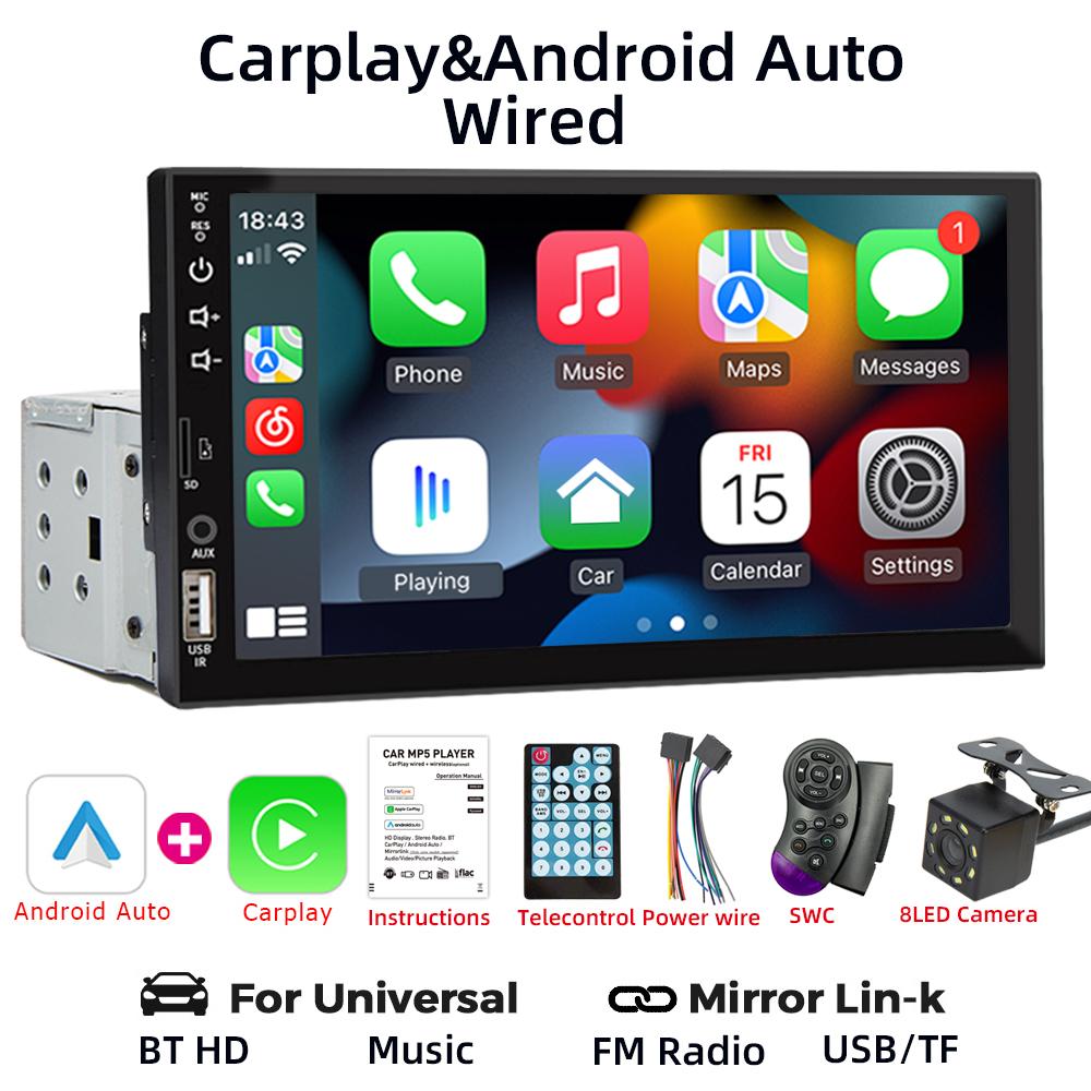 7-дюймовый автомобильный радиоприемник Carplay Android Auto 1 Din мультимедийный Bluetooth-плеер Mirror-Link HD сенсорный экран USB FM AUX вход
7-дюймовый автомобильный радиоприемник Carplay Android Auto 1 Din мультимедийный Bluetooth-плеер Mirror-Link HD сенсорный экран USB FM AUX вход