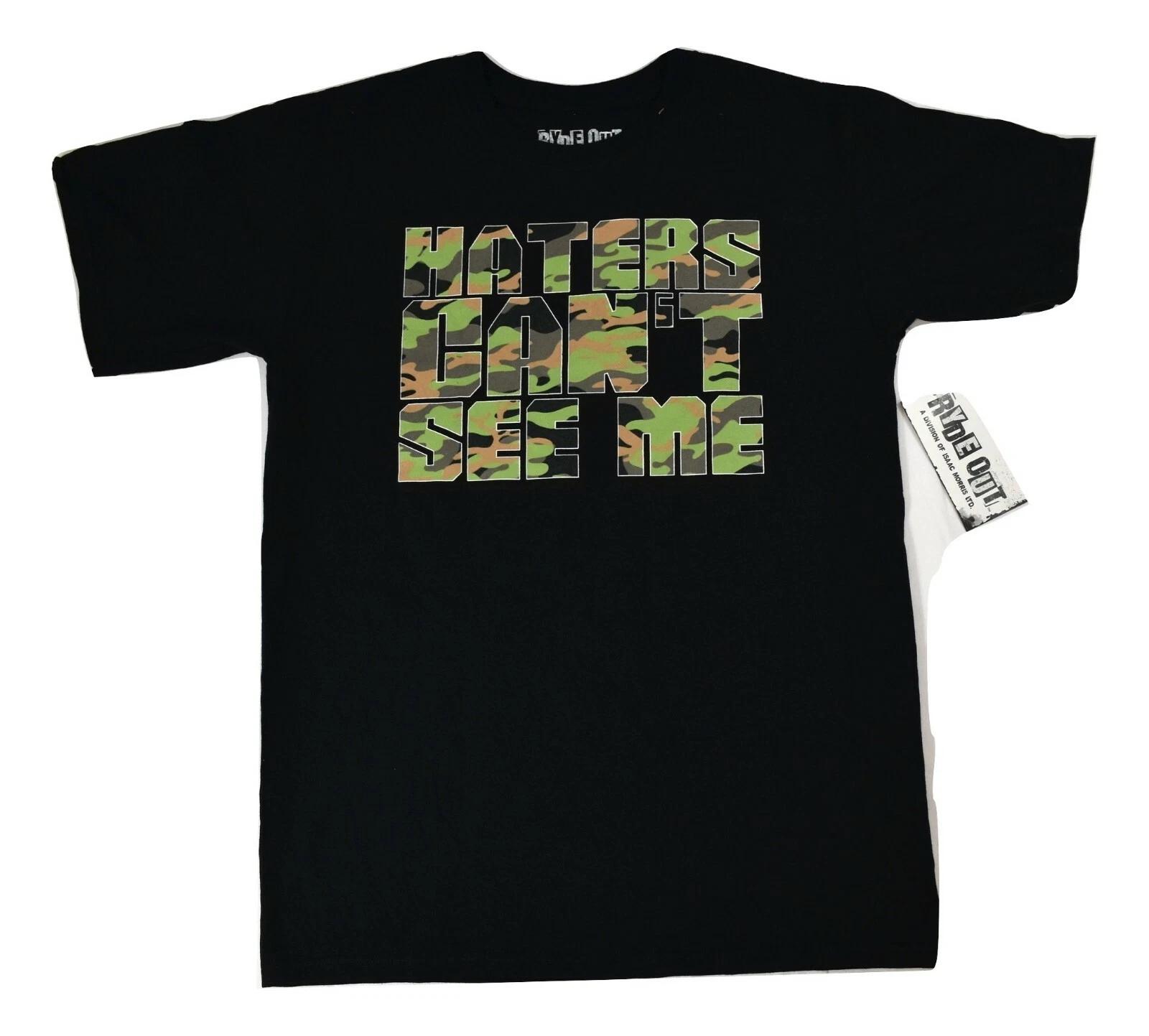 Ryde Out Mens Haters Can t See Me Funny Black Camo Fill Shirt New S, L S
Ryde Out Mens Haters Can t See Me Funny Black Camo Fill Shirt New S, L S