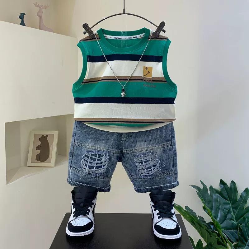 Boys Summer Boutique Design Outfits Cotton Set Baby Boys Short Sleeve Shirt Jeans Shorts 2pcs Clothing Children 6 7 8Y 150
Boys Summer Boutique Design Outfits Cotton Set Baby Boys Short Sleeve Shirt Jeans Shorts 2pcs Clothing Children 6 7 8Y 150