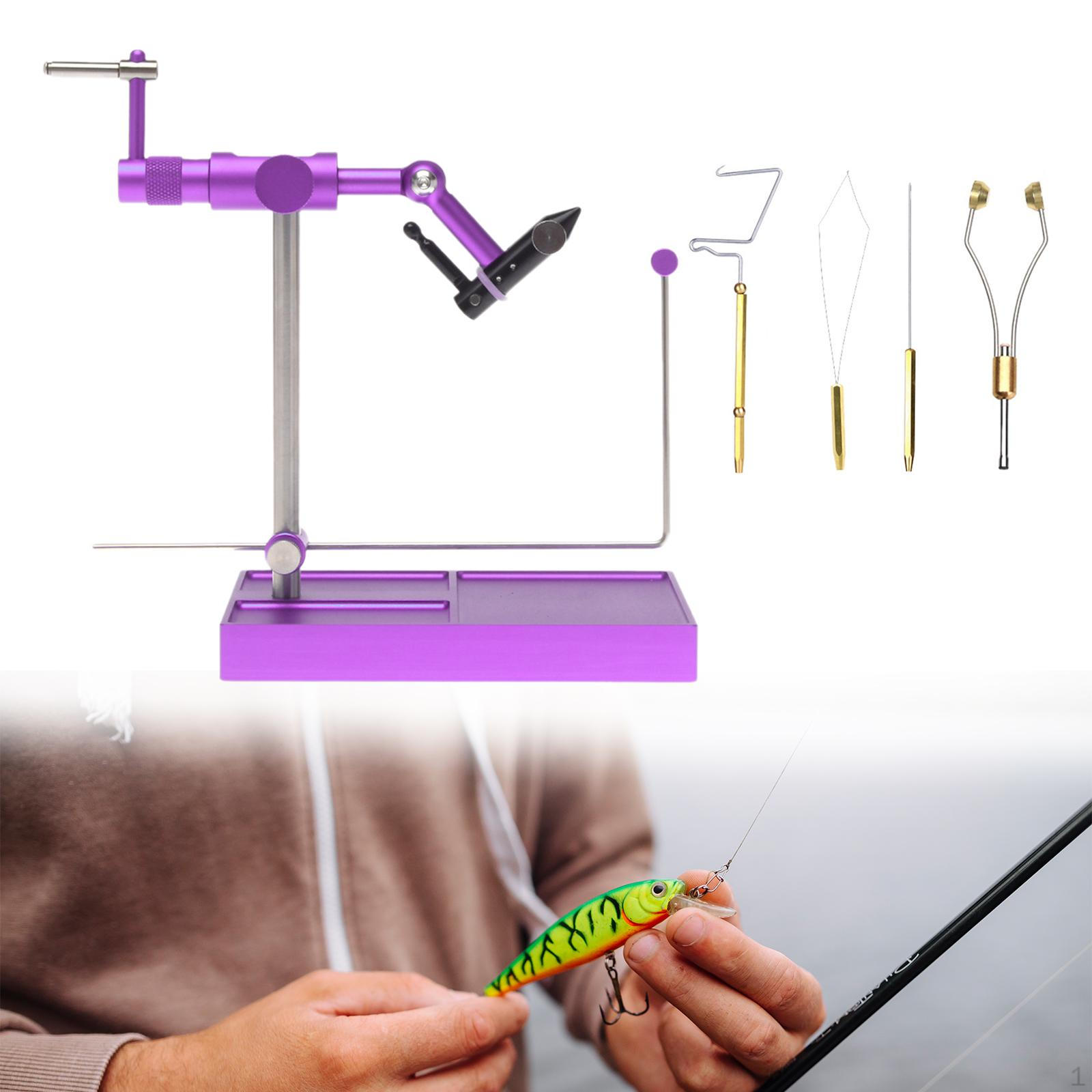 Вращающиеся на 360° тиски для завязывания мушек, оборудование для устройства с шпульной нитью, рыболовные снасти с подставкой фиолетовый
Вращающиеся на 360° тиски для завязывания мушек, оборудование для устройства с шпульной нитью, рыболовные снасти с подставкой фиолетовый