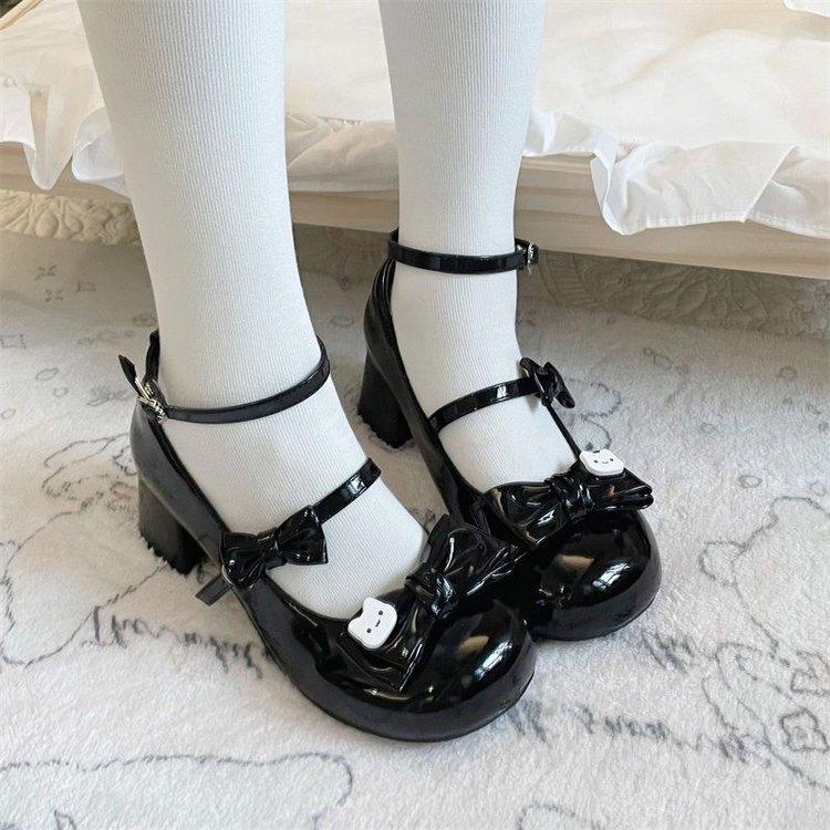 Round head cute soft sweet stacked elegant shoes medium heel versatile Mary Jane small leather shoes 35 чорний
Round head cute soft sweet stacked elegant shoes medium heel versatile Mary Jane small leather shoes 35 чорний