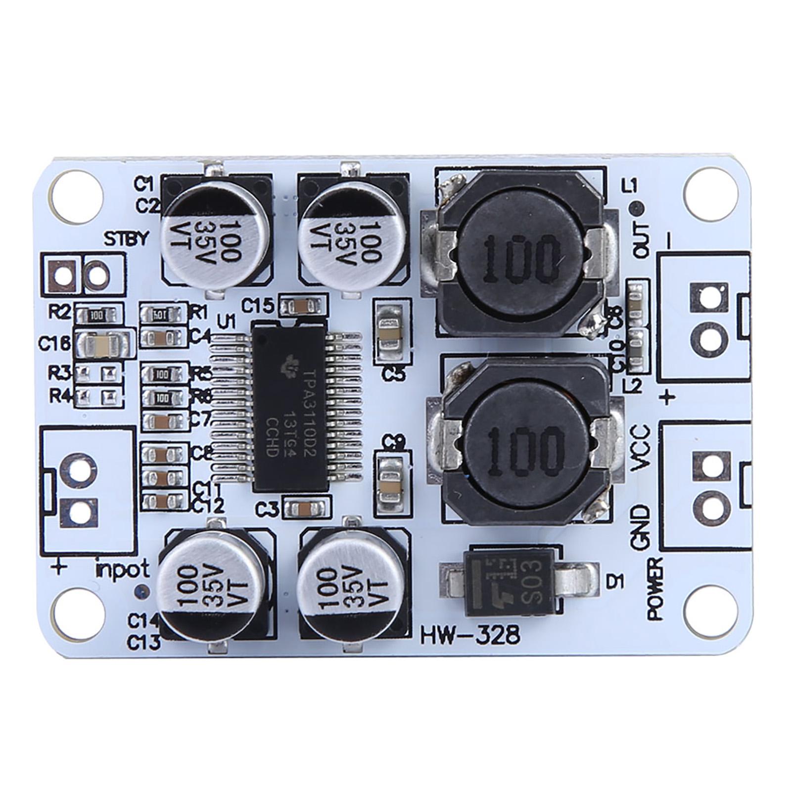 TPA3110 PBTL High Power Mono Channel Digital Power Amplifier Board Component 30W 8‑26VDC
TPA3110 PBTL High Power Mono Channel Digital Power Amplifier Board Component 30W 8‑26VDC