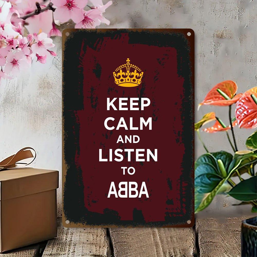 Home Decorations Retro Style Keep Calm and Listen to ABBA Metal Wall Sign Rustic Wine Red with Antique Finish and Golden Cro 20x30cm(7.8x11.8inch)
Home Decorations Retro Style Keep Calm and Listen to ABBA Metal Wall Sign Rustic Wine Red with Antique Finish and Golden Cro 20x30cm(7.8x11.8inch)
