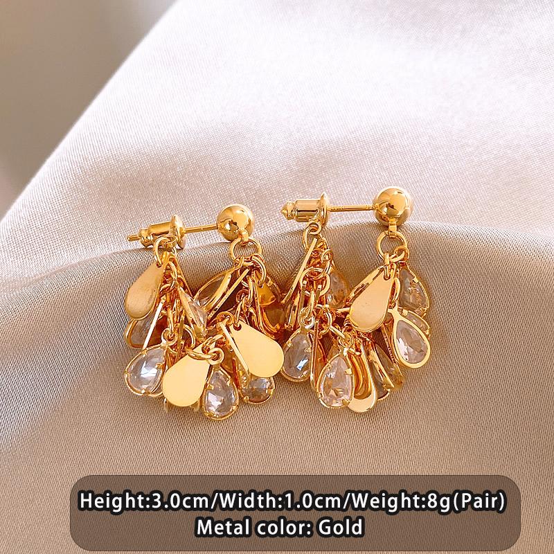 New Design Plated 18K Gold Color Water Drop Zircon Tassel Hanging Earrings Trendy Jewelry for Women s Luxury Accessories in 2026
New Design Plated 18K Gold Color Water Drop Zircon Tassel Hanging Earrings Trendy Jewelry for Women s Luxury Accessories in 2026