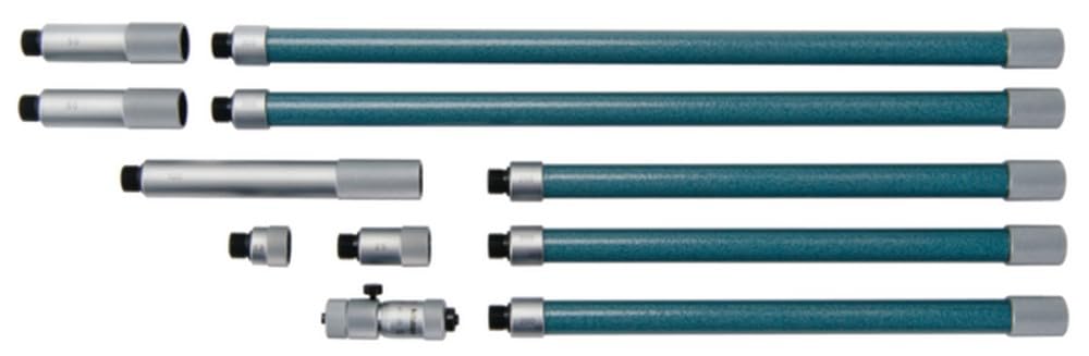 Mitutoyo 137-205 Tubular Vernier Inside Micrometer, Extension Rod Type, 50-1500mm Range, 0.01mm Graduation, +/-0.043mm Accuracy, 10 pcs Extension Rods
Mitutoyo 137-205 Tubular Vernier Inside Micrometer, Extension Rod Type, 50-1500mm Range, 0.01mm Graduation, +/-0.043mm Accuracy, 10 pcs Extension Rods
