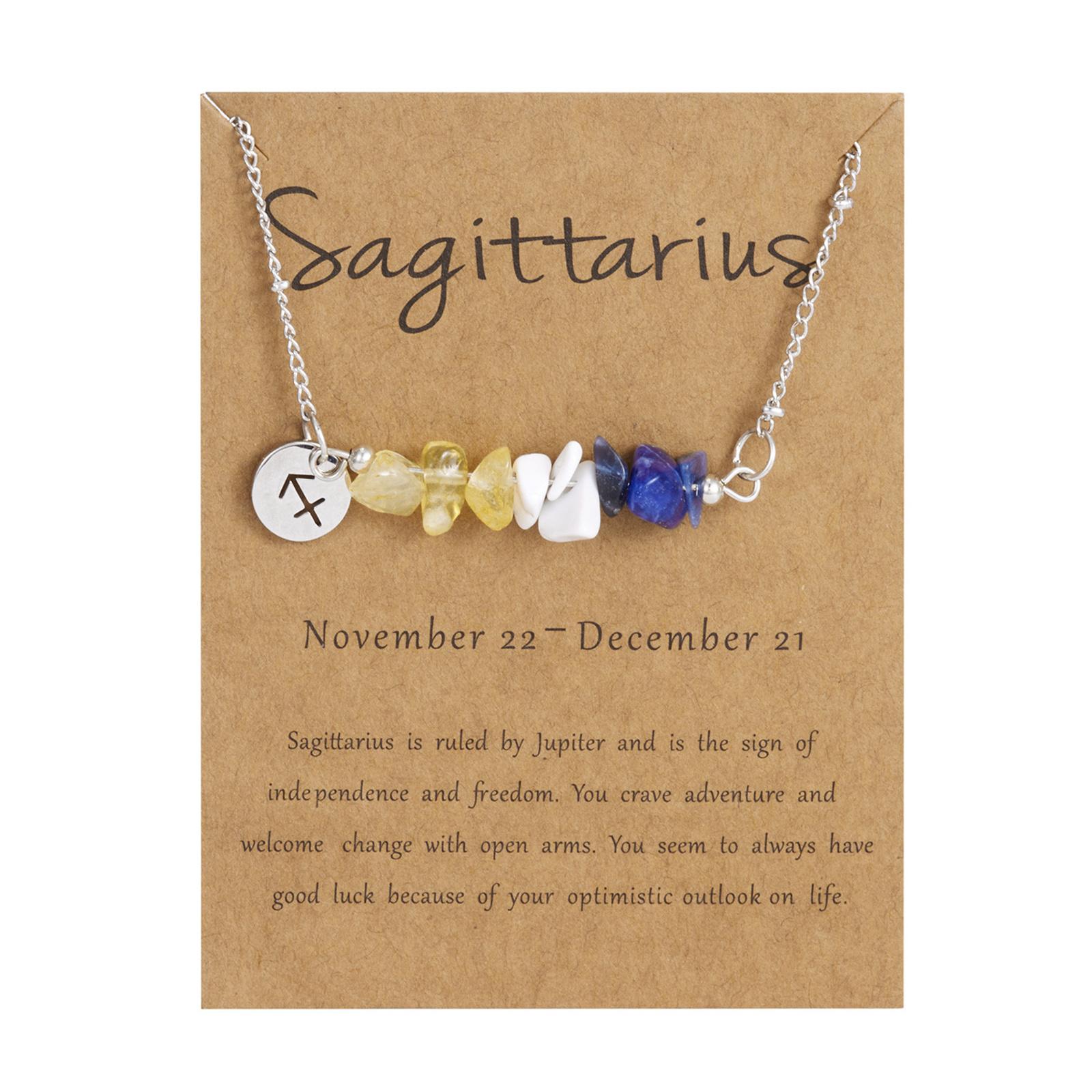 Vintage natural stone constellation necklace, adjustable twelve constellation engraved pendant, stone astrology necklace, with wishing card one size
Vintage natural stone constellation necklace, adjustable twelve constellation engraved pendant, stone astrology necklace, with wishing card one size
