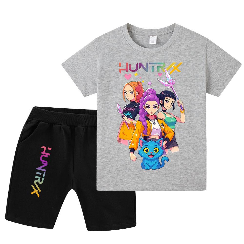 WA1233 Kids Boys Girls Kpop Rumi Zoey Mira Print Short Sleeves T-shirt Shorts Pants Sets 110cm сірий
WA1233 Kids Boys Girls Kpop Rumi Zoey Mira Print Short Sleeves T-shirt Shorts Pants Sets 110cm сірий