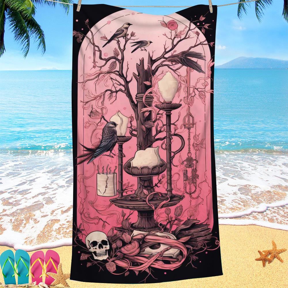 Pink Skull Collection digital-printed polyester Superfine fiber double-sided fleece Beach vacation bath towel, beach towel W30*H60(CM)
Pink Skull Collection digital-printed polyester Superfine fiber double-sided fleece Beach vacation bath towel, beach towel W30*H60(CM)