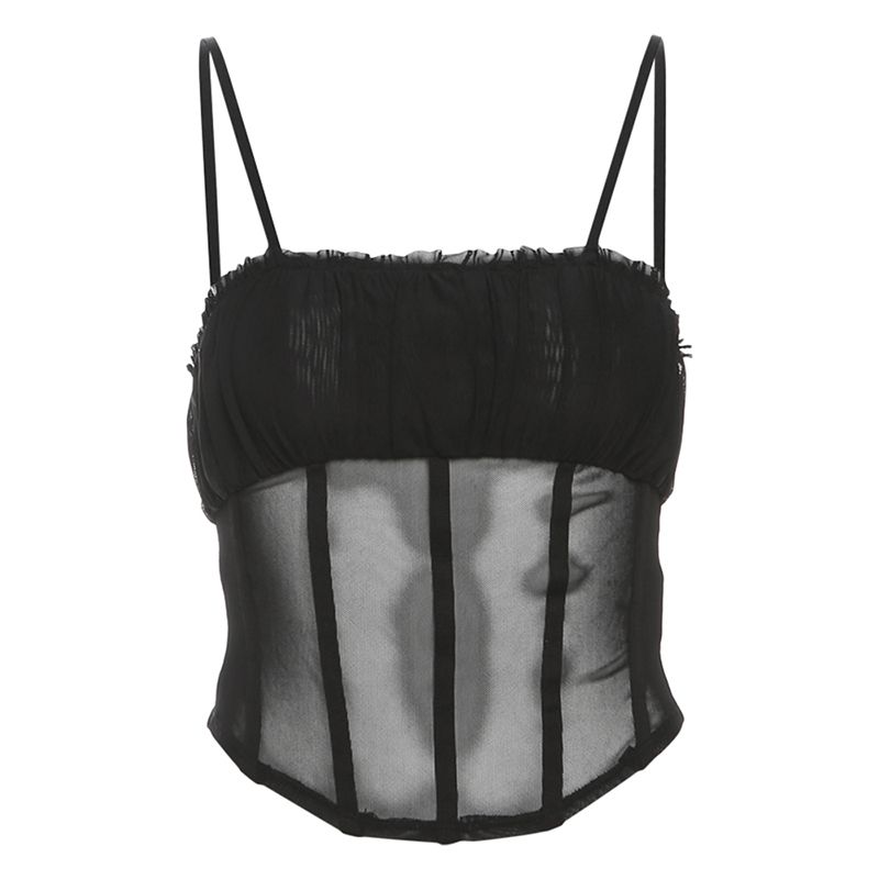 # Sisjuly# Asian Dark Girl Pleat Girdle Sling Irregular High Waist Mesh Skirt Two-piece Set Women Black Sling L
# Sisjuly# Asian Dark Girl Pleat Girdle Sling Irregular High Waist Mesh Skirt Two-piece Set Women Black Sling L
