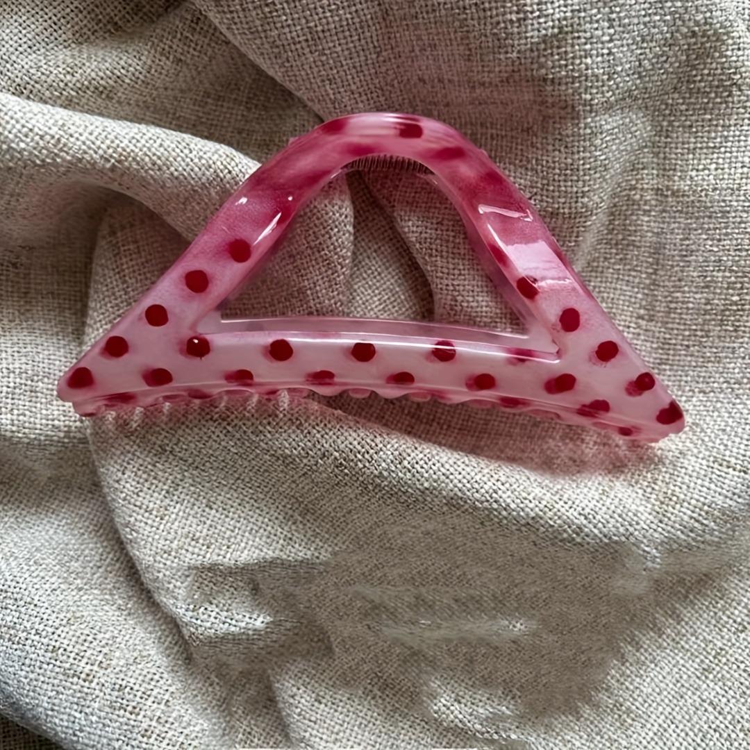 1/2pcs Retro Pink Polka Dot Triangle Dark Oval Shiny Face Hair Grab Women s Daily Dished Texture Fashion Decoration Headwear
1/2pcs Retro Pink Polka Dot Triangle Dark Oval Shiny Face Hair Grab Women s Daily Dished Texture Fashion Decoration Headwear