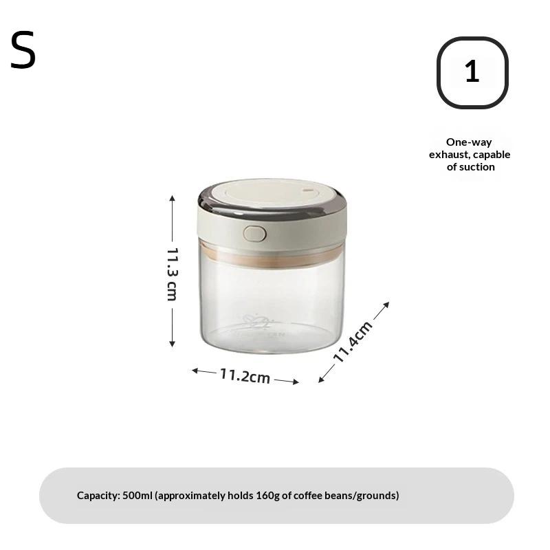 Vacuum Food Grade Coffee Bean Sealed Jar With Date Tracker And Waking Bean Valve Storage Containers For Grain, Snack, Sugar, Tea
Vacuum Food Grade Coffee Bean Sealed Jar With Date Tracker And Waking Bean Valve Storage Containers For Grain, Snack, Sugar, Tea