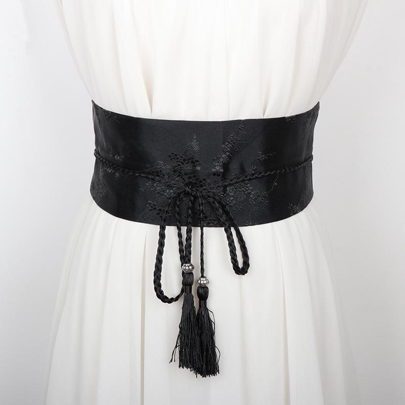 Vintage Floral Embroidered Waistband For Women Elegant Chinese Style Bow Tie Wrap Around Belt With Tassels For Dress Clothing G
Vintage Floral Embroidered Waistband For Women Elegant Chinese Style Bow Tie Wrap Around Belt With Tassels For Dress Clothing G
