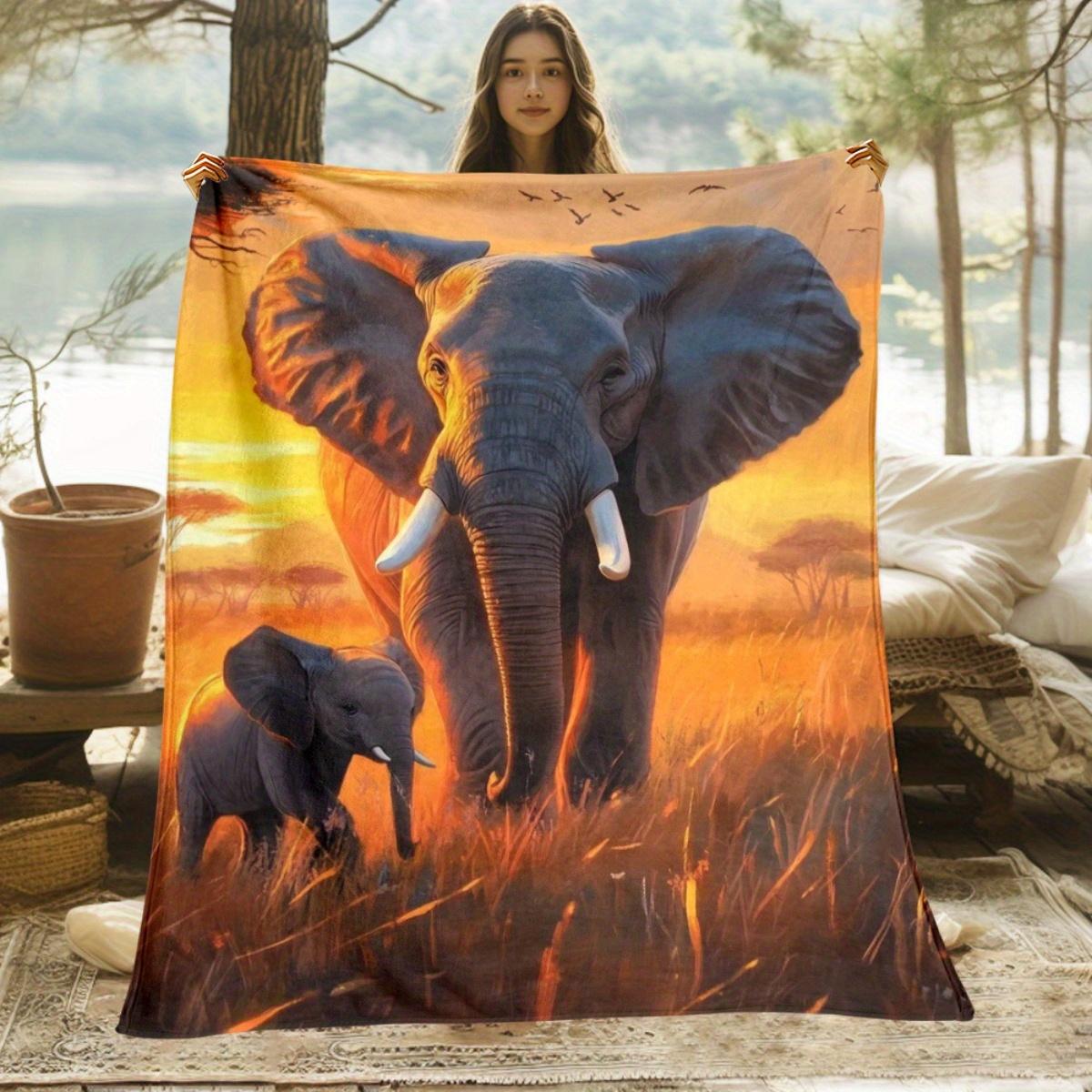 Elephant Family African Safari Sunset Fleece Blanket Wildlife Animal Art Soft Plush Throw For Nature Lovers Home Decor Gift 75x100cm
Elephant Family African Safari Sunset Fleece Blanket Wildlife Animal Art Soft Plush Throw For Nature Lovers Home Decor Gift 75x100cm