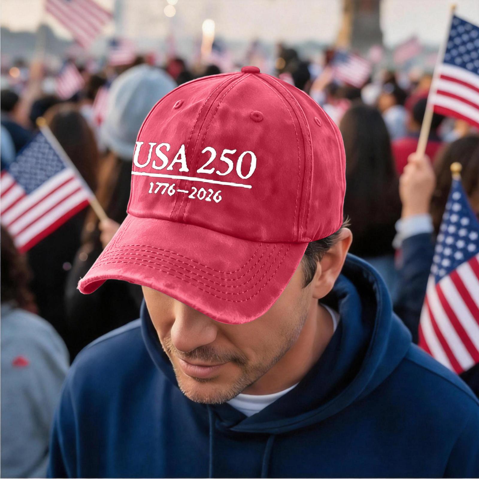 Distressed Washed Casual Baseball Cap with Embroidered USA 250 and Date Elements Adjustable Strap Unisex Hat for Everyday Wear One Size червоний
Distressed Washed Casual Baseball Cap with Embroidered USA 250 and Date Elements Adjustable Strap Unisex Hat for Everyday Wear One Size червоний
