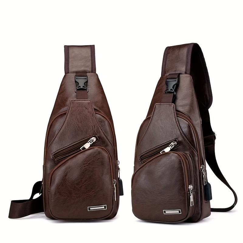 1pc Men s PU Leather Crossbody Bag, Retro Casual Large Capacity Multi-Layer Chest Bag for Daily Commute, Zipper Closure
1pc Men s PU Leather Crossbody Bag, Retro Casual Large Capacity Multi-Layer Chest Bag for Daily Commute, Zipper Closure