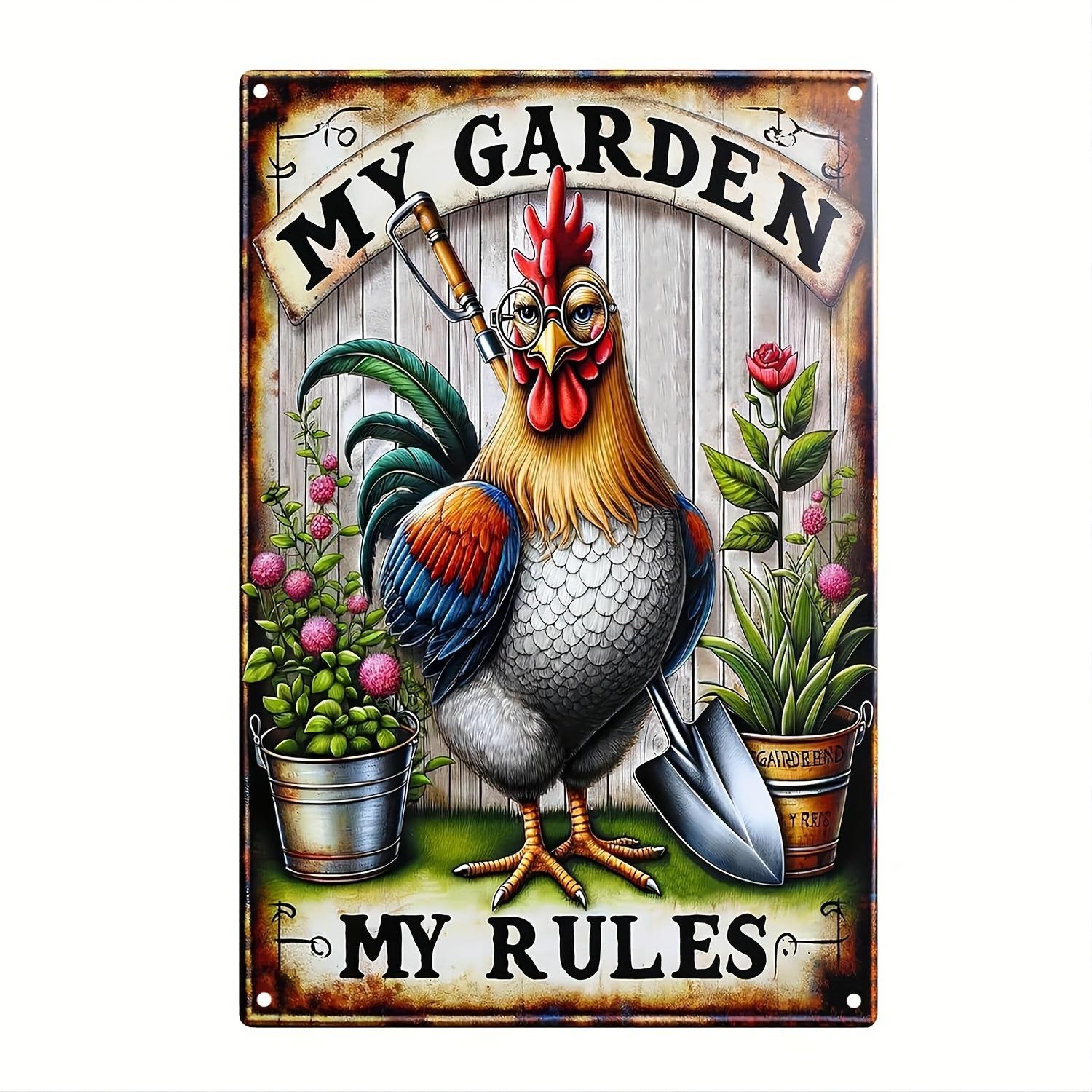 1pc Funny Gardening Metal Poster My Garden My Rules Wall Art Aluminum Chicken Tin Signage For Garden, Farmhouse, Chicken Decor 20x30cm(7.8x11.8inch)
1pc Funny Gardening Metal Poster My Garden My Rules Wall Art Aluminum Chicken Tin Signage For Garden, Farmhouse, Chicken Decor 20x30cm(7.8x11.8inch)