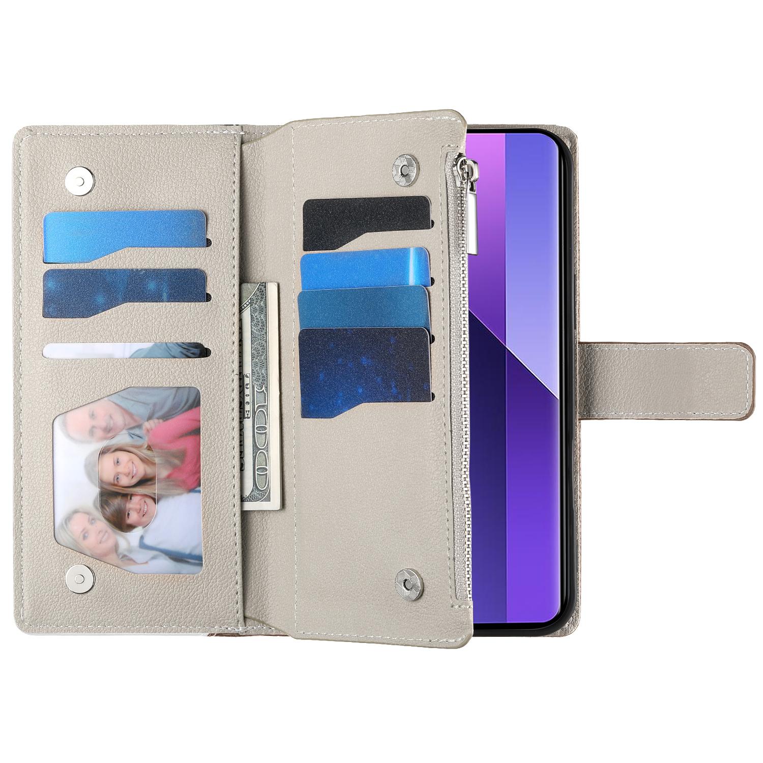 For Xiaomi Redmi Note 13 Pro 4G/Poco M6 Pro 4G Case Zipper Wallet Color Splicing Leather Flip Phone Cover with Straps Brown
For Xiaomi Redmi Note 13 Pro 4G/Poco M6 Pro 4G Case Zipper Wallet Color Splicing Leather Flip Phone Cover with Straps Brown