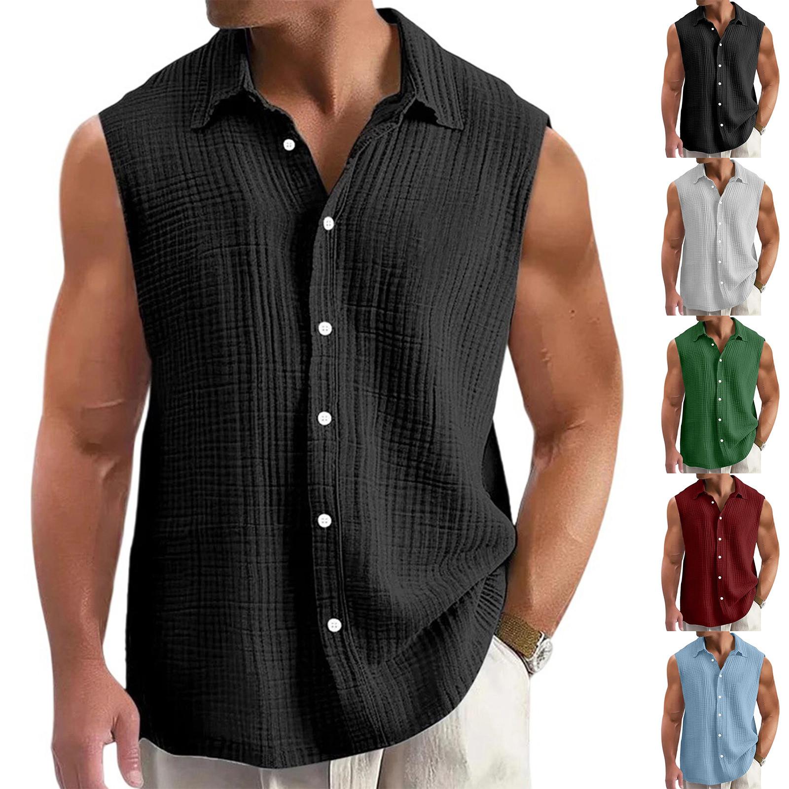 Men S Loose Sleeveless Lapel Shirt, Fashionable And Comfortable Top L армія зелений колір
Men S Loose Sleeveless Lapel Shirt, Fashionable And Comfortable Top L армія зелений колір