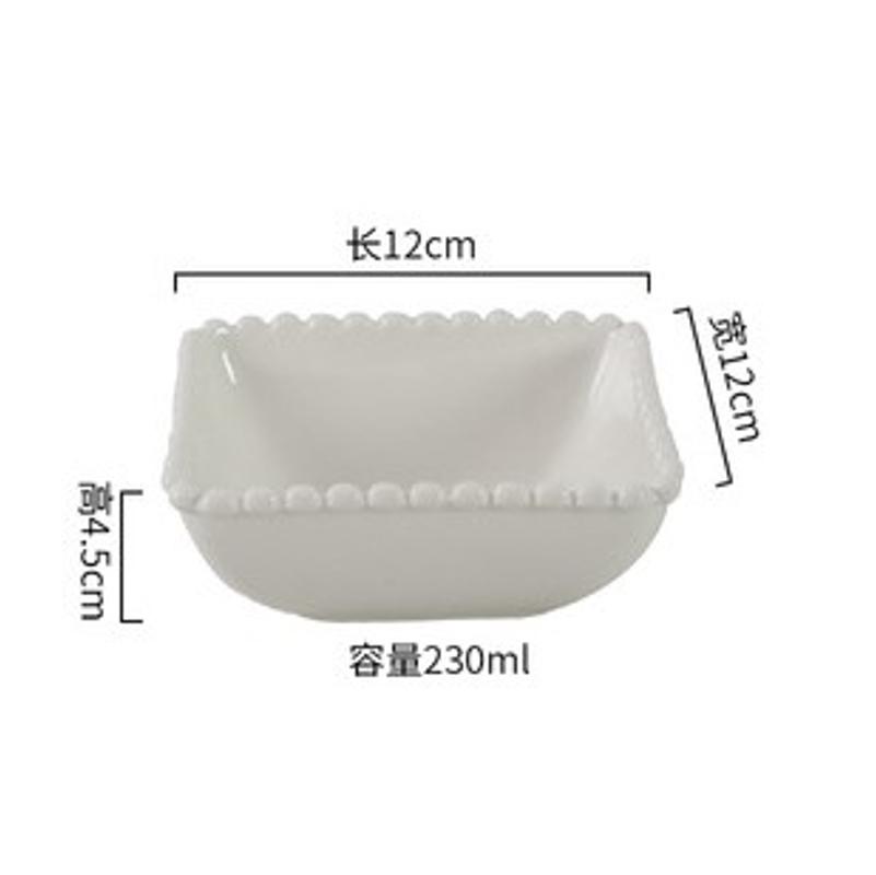 Керамическая тарелка с белым жемчужным краем в стиле ретро, европейская западная тарелка для еды, персонализированная тарелка для стейка, салатница для торта