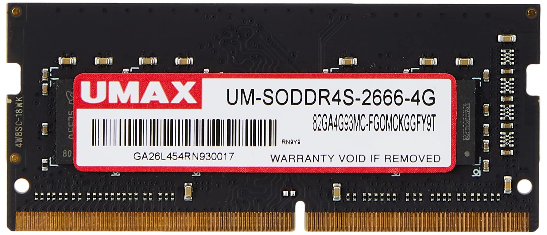 DDR4 for notebook 4GB x 1 piece without heat sink SO-DIMM (Model number UM-SODDR4S-2666-4G)
DDR4 for notebook 4GB x 1 piece without heat sink SO-DIMM (Model number UM-SODDR4S-2666-4G)