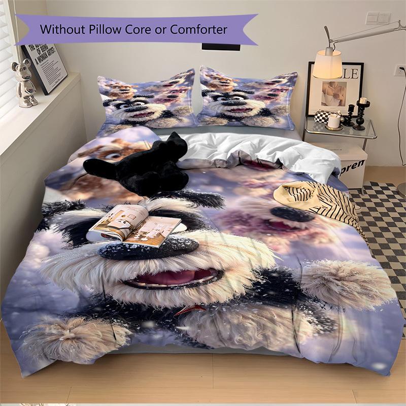 3pcs Anime Cartoon Dog Bedding Set - Includes One Quilt Cover and Two Pillowcases (No Core) - Perfect for Bedroom and Guest Room Decoration, 135x200cm
3pcs Anime Cartoon Dog Bedding Set - Includes One Quilt Cover and Two Pillowcases (No Core) - Perfect for Bedroom and Guest Room Decoration, 135x200cm