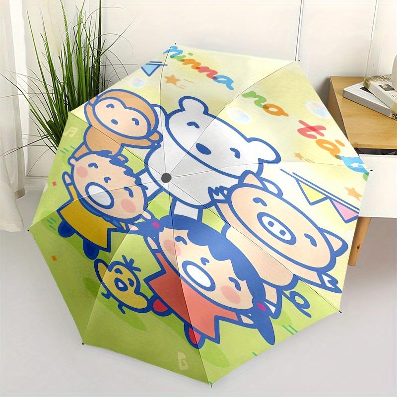 MinnaNoTabo Automatic Folding Umbrella Simple 8 Rib Design, Bright Cartoon Pattern, Durable Iron Frame, Suitable For Travel, Outdoor, Beach
MinnaNoTabo Automatic Folding Umbrella Simple 8 Rib Design, Bright Cartoon Pattern, Durable Iron Frame, Suitable For Travel, Outdoor, Beach
