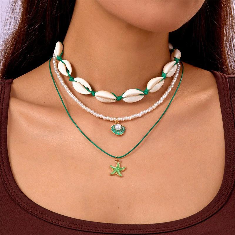 Accessories Hawaiian Vacation Beach Shell Necklace Ocean Shell Double Stacked Necklace Collarbone Chain
Accessories Hawaiian Vacation Beach Shell Necklace Ocean Shell Double Stacked Necklace Collarbone Chain