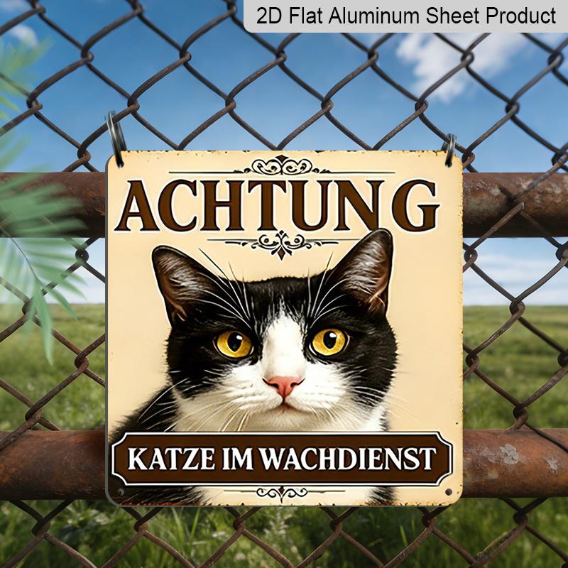2D Flat, 1pc, Vintage Metal Sign, Decorative Plaque And Ornament, Cat Guardian Theme, Classic Retro Style, Decoration For, Club, And Garage, Gift for 20*20cm
2D Flat, 1pc, Vintage Metal Sign, Decorative Plaque And Ornament, Cat Guardian Theme, Classic Retro Style, Decoration For, Club, And Garage, Gift for 20*20cm