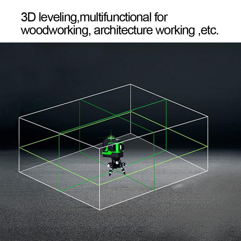 IP54 Лазерный уровень 12 линий Зеленый Самовыравнивающийся 3D Вертикальный Горизонтальный Инструмент для выравнивания
IP54 Лазерный уровень 12 линий Зеленый Самовыравнивающийся 3D Вертикальный Горизонтальный Инструмент для выравнивания